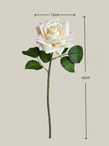 Rosa Artificial de Tallo Único de Alta Calidad BF-RS04-1, Flor Grande, Color Blanco, Rosa, Rojo, Morado, Hecha a Mano, para el Día de la Madre, Navidad - Product Image 5