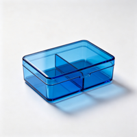 Boîte de rangement de bureau en acrylique transparente et chaleureuse, organiseur de papeterie multi-compartiments pour la décoration esthétique des bureaux d'étudiants et de bureau
