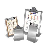 Support de menu personnalisé pour hôtel et restaurant, support d'affichage de prix des vins, support publicitaire de table en métal