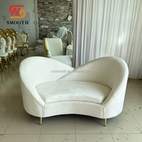 Canapé en velours blanc de luxe moderne pour mariage, banquet, fête, décoration de la maison - Vente flash SMS