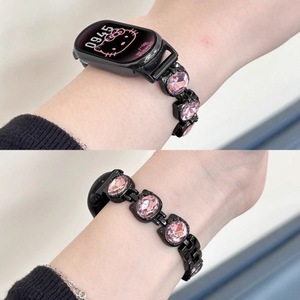 Bracelet pour montre connectée Xiaomi 14mm 18mm 20mm, bracelet en alliage de zinc avec boucle argentée - Product Image 3