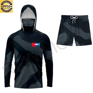 เสื้อตกปลาแขนยาวผ้ากันน้ำ UPF 50+ ป้องกันรังสียูวีสำหรับผู้ชาย เสื้อยืดแห้งเร็วลายพราง เสื้อฮู้ดตกปลา - Product Image 3