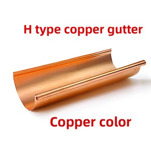Gouttière de toiture en aluminium coloré de type H, moderne, revêtue, écologique, système d'évacuation des eaux pluviales sans <span class=keywords><strong>soudure</strong></span> pour villa - Product Image 6