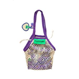 Bolsas de Compra de Malla de Algodón Ecológicas de 16 Pulgadas, Rojas, Plegables, Bolsas de Hombro para Mujer, Bolsas de Almacenamiento de Verduras, Bolsas de Mano Portátiles para Exteriores - Product Image 1