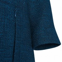Robe midi taille plus à effet tweed 340 GSM, coupe évasée, manches 3/4, col rond, pour occasions de mariage au Royaume-Uni, OEM 1X-5X
