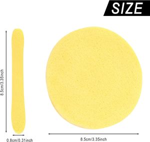 Éponges faciales compressées, éponges faciales compressées au curcuma et à l'acide kojique, tampons nettoyants pour le visage, éponges faciales pour le nettoyage et l'exfoliation - Product Image 2