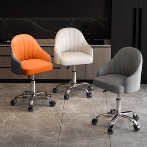 Tabouret de Salon de Coiffure Z Beauty Home avec Dossier, Chaise de Barbier Réglable en Hauteur et Pivotante, Chaise à Roulettes pour Salon de Beauté et Manucure - Product Image 4
