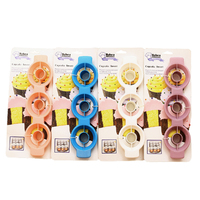 Outil de décoration de gâteaux et cupcakes multicolores en plastique et moule séparateur de cupcakes bicolore, séparateur de pâte superposée DIY - 3 trous