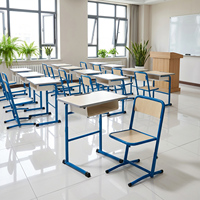 Ensemble de chaise et bureau d'étudiant réglables modernes, design écologique, structure robuste pour chaises ergonomiques pour enfants, écoles primaires/secondaires