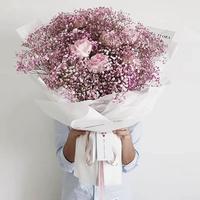 Papier d'emballage pour fleurs en plastique jetable imperméable, translucide, fin, 56x56cm, très vendu, pour fleuristes