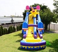 Pop-glace gonflable coulissant, accessoire antidérapant avec piscine d'eau, pour enfants