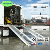 Rampe robuste et sécurisée Simplywalk L5.5m 6t 5.5mx44cm pour tracteur, cadre portable, certifiée MDR CE