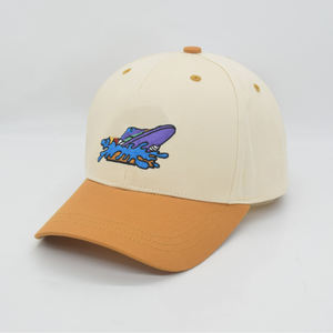 หมวกแก๊ปทรง Dad Hat แบบไม่มีโครง 6 แผง ผ้าฝ้าย 100% ปักลาย 3 มิติ ดีไซน์เอง สไตล์สองสี สำหรับวิ่ง เล่นกีฬา เล่นกอล์ฟ - Product Image 1