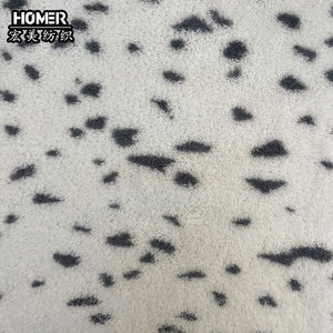 Tela cepillada terciopelo faconne de doble cara 320gsm tela Sherpa con estampado de patrón personalizado para manta de viaje chaqueta de ropa de casa - Product Image 3