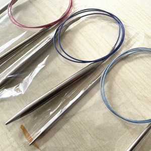 Outil de crochet à tricoter à la main en acier inoxydable coloré 40/80/100cm <span class=keywords><strong>aiguille</strong></span> <span class=keywords><strong>circulaire</strong></span> - Product Image 3