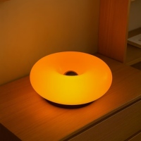 Lampe murale et de table 2-en-1, design nordique populaire, à LED, pour décoration intérieure, ambiance lumineuse, design Donut