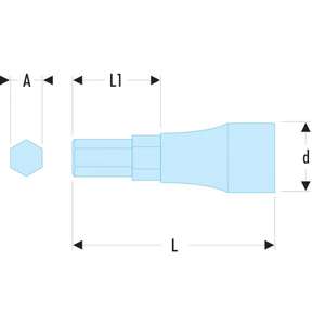 FACOM - KT.22A Brocas métricas de accionamiento de 3/4 ''para cabezales hexagonales-EAN 3148518622097 HAND SOCKETS 3/4" - Product Image 2