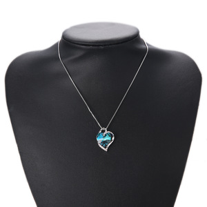 <span class=keywords><strong>Collana</strong></span> <span class=keywords><strong>con</strong></span> Fiocco e Cuore in Zircone Diamantato Austriaco, Cristallo <span class=keywords><strong>Blu</strong></span> Swarovski, Gioielli per Donne - Product Image 5