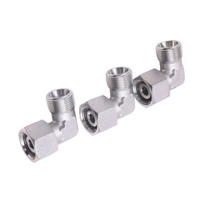 Tekanan tinggi 90 derajat siku baja karbon 2D9-22 tabung peredam adaptor dengan mur Putar - Product Image 6