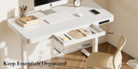 PRORIALS Escritorio Eléctrico Ergonómico Inteligente de Altura Ajustable con un Solo Motor, Cajón y Superficie de Madera/Metal para el Hogar - ¡Venta Caliente!
