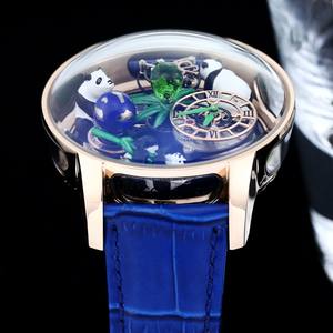 Jacob and Co Montre Panda Design Tourbillon Montre Chef-d 'œuvre de luxe à la mode Bracelet en cuir Montre mécanique automatique pour hommes - Product Image 5