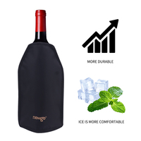 Manchon réutilisable en nylon pour bouteille de vin, gel chaud/froid, portable, pour le contrôle de la température des boissons