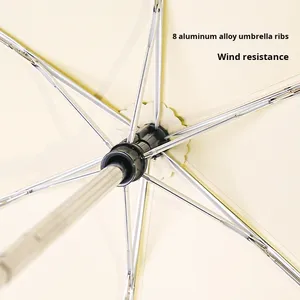 Sombrilla de Doble Uso para Mujer, Automática, Moderna, Compacta, Portátil, con Esquinas Redondeadas, Protección UV, Seccional, para Lluvia y Sol - Product Image 4