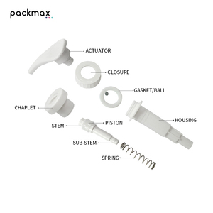 Double-layer flat nozzle, built-in threaded, 32-tooth PP plastic lotion <b>pump</b> head for conditioner, <b>shampoo</b> & shower gel - Product Image 5