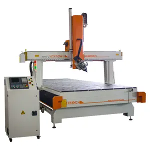 Mesin cnc router cnc pekerjaan kayu kualitas Superior Harga router gajah biru otomatis atc cnc 4 sumbu router untuk dijual di Inggris