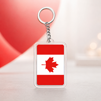 Porte-clés en acrylique personnalisé avec drapeau national, souvenir touristique USA/UK, prix de gros