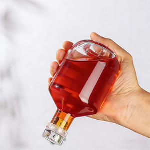Bouteilles en verre avec bouchon, personnalisables avec logo, de luxe, écologiques, recyclables et rechargeables, 250 ml et 500 ml, pour jus, alcool, vodka, vente en gros - Product Image 5