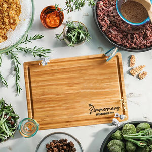 Tabla de Cortar de Madera de Bambú Personalizada con Logotipo de Fábrica, Tabla de Cortar de Cocina Natural para Frutas, Tabla de Cortar Sólida Reutilizable de 2.0 cm de Grosor - Product Image 3