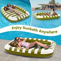 Lit flottant gonflable en PVC pour adultes, chaise longue de piscine avec dossier, matelas aquatique pour bronzer en extérieur, piscine, pelouse, baignoire