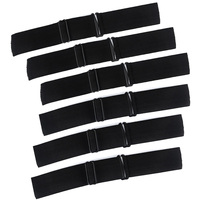 Bande Élastique Noire Ajustable en Nylon pour Perruques 3,0 x 30 cm, Grip de Perruque pour Confection de Filets, Dentelle, Couture, Outils et Accessoires en Caoutchouc
