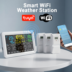 <span class=keywords><strong>Station</strong></span> météo intelligente Tuya WiFi 5107-2WIFI <span class=keywords><strong>avec</strong></span> prévisions 5 <span class=keywords><strong>jours</strong></span>, surveillance de la température et de l'humidité intérieure/extérieure, écran LCD pour le climat domestique - Product Image 1