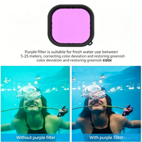 Coque de protection pour plongée Spot Goods, ensemble de filtres rouge, rose, violet pour caméra d'action GoPro13, étui étanche en PC, accessoire
