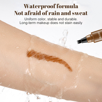 Stylo Sourcils Liquide à Pointe Fine Longue Durée Professionnel pour Dropshipping, Stylo à Sourcils 3D Imperméable à Pointe Fourche Effet Tatouage
