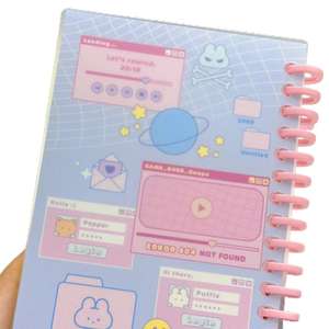 स्टिकर दृश्य बुक कस्टम स्टेशनरी डिजाइन कावायी ए 5 काठी सिलाई पुनः प्रयोज्य संग्रह - Product Image 2