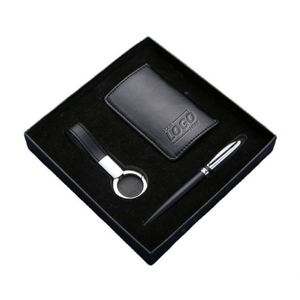 Personalized Metal Pen & Keychain Wallet <b>Gift</b> <b>Set</b> - Custom Logo Corporate <b>Gifts</b> - Product Image 1