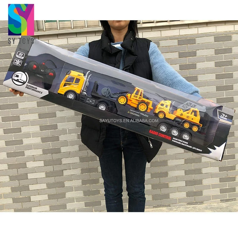 SY Hot sale big radio kids concrete mixer truck remote control truck trailer toy