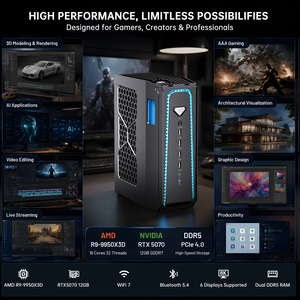 Mini PC Refroidi 9 9950X3D RTX 5070 12GB DDR5 NVMe SSD 11 Ordinateur de Bureau Gaming SL800 Mini PC Gaming SL800 - Product Image 2