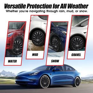 Juego de <span class=keywords><strong>tapacubos</strong></span> negro mate de 18 pulgadas, diseño simétrico, Protector de llanta, cubierta de rueda ABS para 2024 <span class=keywords><strong>Tesla</strong></span> <span class=keywords><strong>Model</strong></span> 3 Highland - Product Image 6