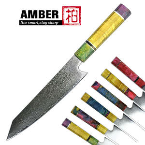 มีดทำครัวดามัสกัส8นิ้วทำมือมีดทำครัวญี่ปุ่น VG10กล่องของขวัญมีดเชฟเหล็กดามัสกัสร้อนแรง - Product Image 6