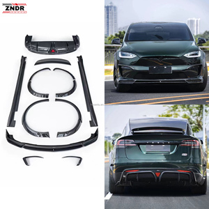 Kit carrosserie en fibre de carbone style CMST pour Tesla Model X, avec lèvre avant, diffuseur, spoiler et kit widebody, amélioré, auto-adhésif, neuf - Product Image 1