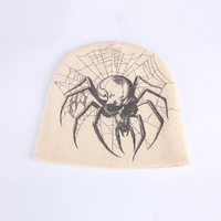 Hoge kwaliteit Y2K streetwear spinnen schedel jacquard gebreide luxe heren dames unisex warme winter gebreide beanie muts