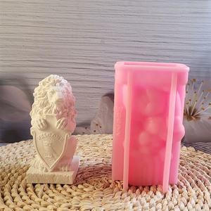 Moules de coulée en résine faits à la main pour bricolage ornements décoratifs Ins Style SiliconeLion bouclier moules W0072 - Product Image 1