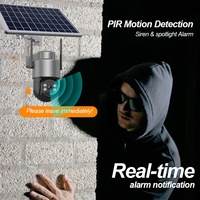 Caméra de surveillance extérieure sans fil WiFi/4G HD avec vision nocturne couleur et alimentation solaire Modèle EXF-QS4-B4