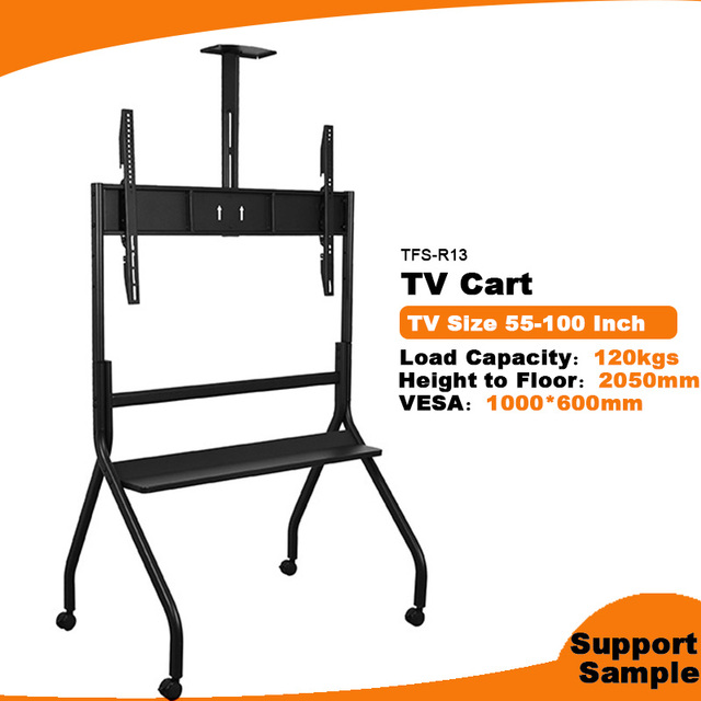 Portable TV Stand for Home or Office Use 55"-100" Mobile TV Mounts & Carts with Wheel