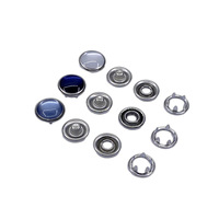 Accessoires de vêtement OEM couvercle en alliage de zinc personnalisé bébé bouton pression broche anneau métal bouton pression pince