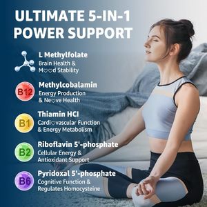 Gummies OEM 15mg L-méthylfolate Méthyl B12 Méthylé B1 B2 B6 Multivitamines pour Adultes – Soutient la Géne MTHFR, la Cognition et la Homocystéine - Product Image 4